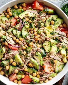 Avocado Chickpea Tuna Salad