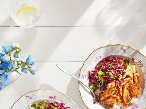 Gingery Slow Cooker Chicken with Cabbage Slaw