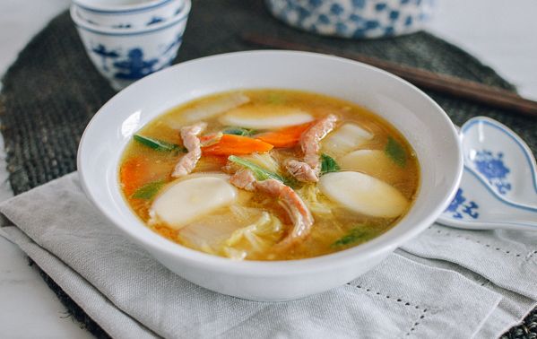 Rice cake soup